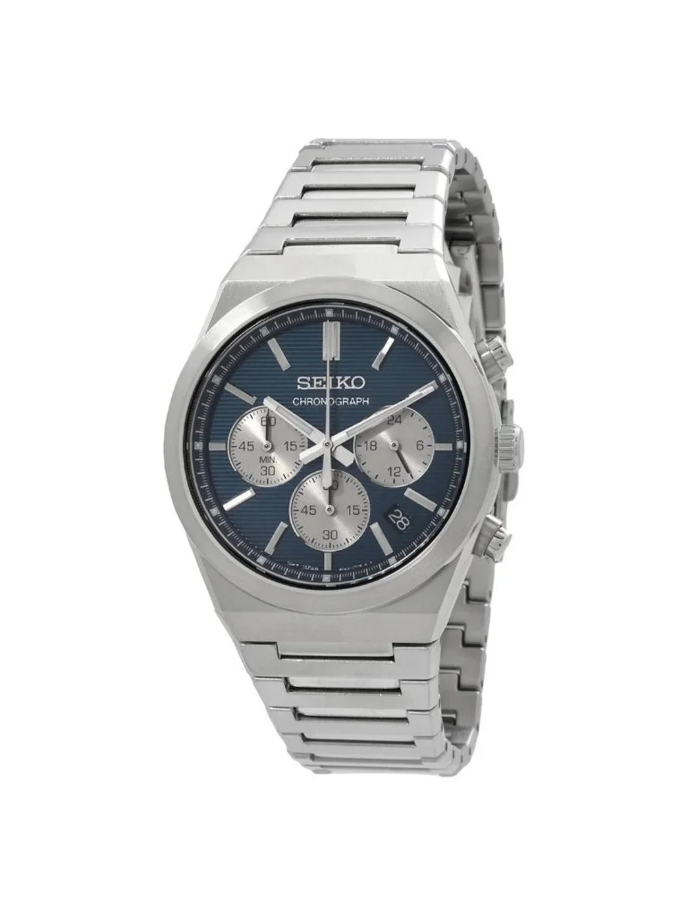 NWT Seiko Sport Chronograph Quartz Blue Dial Men's Watch